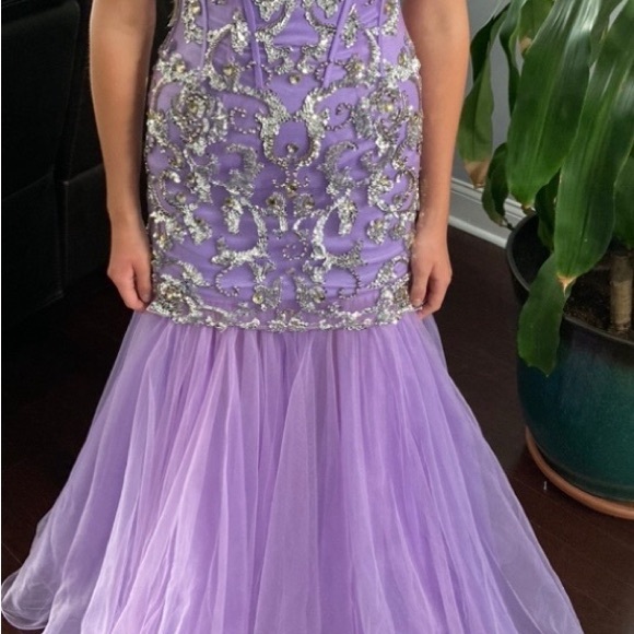 Sherri Hill Lavender Prom Dress - Picture 3 of 3